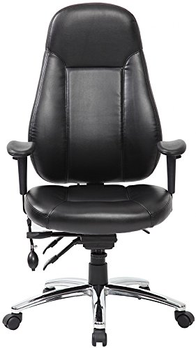 Beta 24 Hour Leather Task Chair - Black Leather