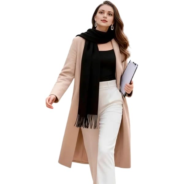 Écharpe En Cachemire 100% Pour Femme - 200x70 Cm - Douce Et Chaude - Cadeau élégant