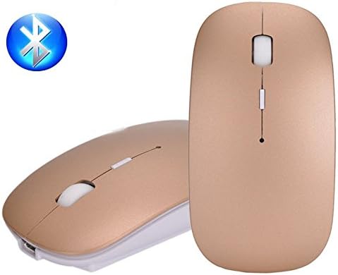 Bluetooth Mouse, EONHUAYU 3.0 Portable Mouse with Rechargeable Wireless USB Mouse for Notebook, PC, Laptop, Computer ,Windows / Android Tablet, Macbook (NOT for Apple iPhone, iPad ,MacBook 2016 or Macbook Air) (Gold)