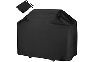 FENGQ BBQ Grillabdeckung Wasserdicht, Wetterfest Gasgrill Grillabdeckung mit Tragetasche, Grill Abdeckhaube für Uv- Und Reißfest Weber, Landmann, Outdoorchef (145 * 61 * 117cm)