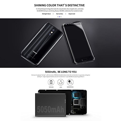 Doogee BL5000 4G FDD-LTE Smartphone 5050mAh Akku 5,5 Zoll Android 7.0 Octa-Core 4G RAM + 64G ROM 13MP + 13MP Dual-Hauptkameras Fingerabdruckscanner, 12V / 2A Fast Charge, B20 Dual SIM Ohen Vertrag reviews Doogee BL5000 4G FDD-LTE Smartphone 5050mAh Akku 5,5 Zoll Android 7.0 Octa-Core 4G RAM + 64G ROM 13MP + 13MP Dual-Hauptkameras Fingerabdruckscanner, 12V / 2A Fast Charge, B20 Dual SIM Ohen Vertrag