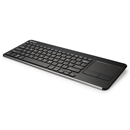 iHarbort®Ultra dünne drahtlose Wireless Bluetooth QWERTY Tastatur UK-Layout Mit integriertem touchpad für Mac OS X / Windows / Linux / Notebook / Laptop / Netbook / Mac Book / iPad Tablet / Samsung Galaxy Tabs / Smartphones / iPhone (UK-Layout, Schwarz) - 3