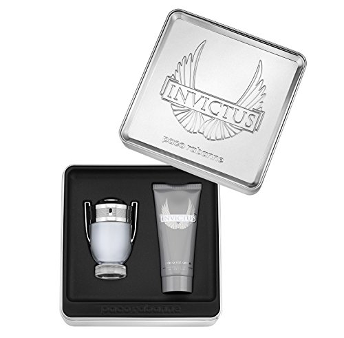 Paco Rabanne INVICTUS Gift Set 50ml Eau De Toilette EDT Spray & 100ml All Over Shampoo