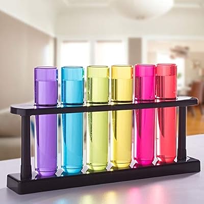 Eurowebb Lot de 6 Verres à Shot en Forme de Tubes à Essais