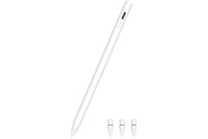 Pencil 2nd Generation for iPad 2018-2025, 10 Mins Quick Charge Stylus Pen for iPad 9th & 10th Generation High Precision, Tilt & Palm Rejection Pen for iPad/Pro/iPad Air/Mini (White)