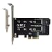 Produktbild glotrends M.2 PCIe NVMe or PCIe AHCI SSD to PCIe 3.0 x 4 and M.2 SATA SSD to SATA III Adapter Card (Support 2280/2260/2242/2230)