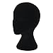 JaneDream Vivid Styrofoam Foam Mannequin Manikin Head Model Wigs Cap Display Stand Black (Female)