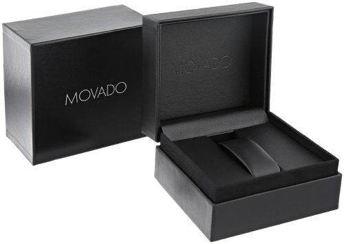 Movado Men's SAPPHIRE SYNERGY 42mm Black Rubber Band Steel Case Quartz Analog Watch 0606501