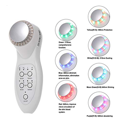 Preisvergleich Produktbild Comesee Gesichtsschönheitsmassager 7 Farbe LED Photon Hautverjüngung Lichttherapie Facelift Reiniger Anti-Falten SPA