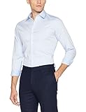 trajes hombre para boda de dia Camisa de manga larga de color azul claro. Cierre con botones. Corte slim fit.