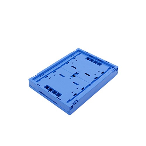 KLAPPBOX 20 LITER, kleine, stabile Faltbox Made in Germany, Kunststoff Transportkiste TÜV-Zert., Plastikbox, Transportbox, 40x30x22 cm, max. 25kg, Blau - 3