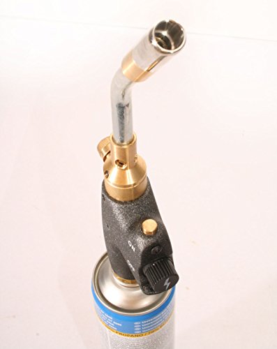 Profi Turbo Lötbrenner Lötpistole Gas-brenner 3,5 KW Lötlampe mit Piezo-Zündung und Feststellknopf - 2