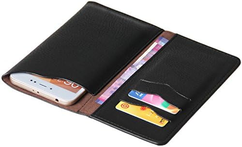 Ambaiyi Wallet Leather Case Card Cover for Huawei Mate 10 Lite , P10 Plus , Honor 6X , Honor 7X , Y7 , Oneplus 3 5 5T , Xiaomi Mi A1 Mix 2 Redmi Note 4 4X 5A Nokia 6 , Black