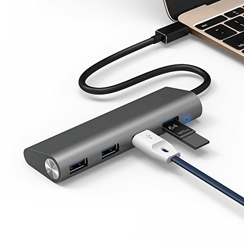 Laptone 4-Port USB 3.0 Datenhub für Apple MacBook, MacBook Air, MacBook Pro, Mac Mini, iMac, MacPro, Windows Laptops und Ultrabooks, sowie PCs und weiteren USB 3.0 kompatiblen Geräten - 8