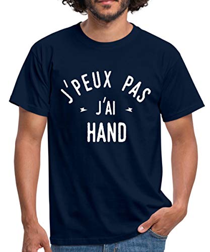 Handball J'Peux Pas J'Ai Hand T-Shirt Homme, L, Marine