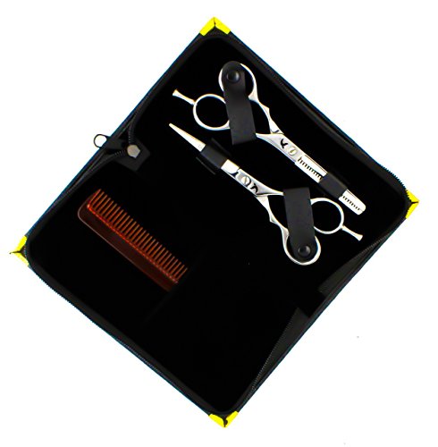 Professionell Haarscheren Set Mikroverzahnt Effilierschere Modellierschere Friseur Scheren Set, 5.5“ (13,97cm) - 2