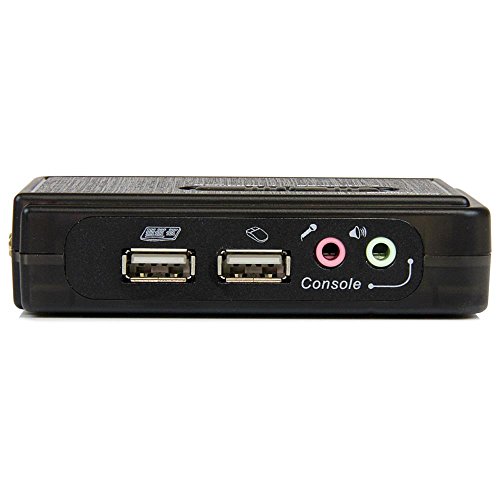 StarTech.com 2 Port USB KVM Switch Kit mit Audio und Kabeln – 2-fach USB VGA Desktop Umschalter inkl. Kabel - 5