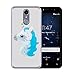 Produktbild XTCASE Cubot Note Plus Hülle, Blau Einhorn 3D mit Glitzer Liquid Stern, Premium Weich Silikon Case TPU Bumper Handyhülle Slim Flexibel Cover Stossfest Schutzhülle für Cubot Note Plus - Weiß