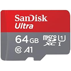 Tarjeta de Memoria SanDisk Ultra Android microSDXC UHS-I de 64 GB con Adaptador SD, Velocidad de Lectura hasta 100 MB/s, Clase 10, U1 y A1