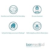 Bonmedico® Guardian Babykissen, gegen Plattkopf und Verformung für eine schöne Kopfform aus viskoelastischem Schaum mit Mulde, 100% schadstofffrei, in Crème, Blau oder Rosa - 7