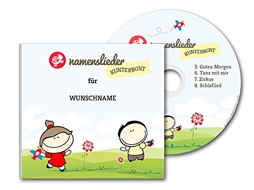 Namenslieder CD - Personalisierte Kinderlieder - 8 Kinderlieder gesungen mit Deinem Namen - Zur Taufe, Geburtstagsgeschenk, Taufgeschenk