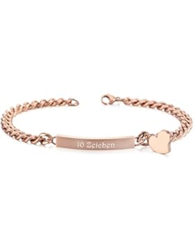 MeMeDIY Edelstahl Armband Link H