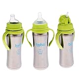 3-in-1 Trinkbecher, Trinkflasche und Strohflasche.