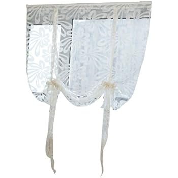 Amazon De Magideal Landhausstil Blumenmuster Fenster Tull Vorhang Gardine Panel Haus Dekoration