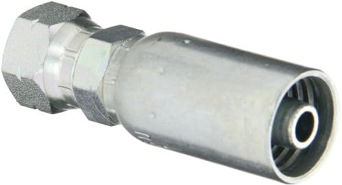 Eaton Weatherhead Coll-O-Crimp 06U-406 Female Swivel Fitting, SAE 45-Degree, Low Carbon Steel, 3/8" Hose ID, 3/8" Tube Size