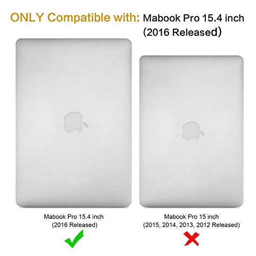 OMOTON Schutzhülle für das MacBook Pro mit Touch Bar( 15.4 zoll,Version 2016), Anti-Kratz, wasserdicht, dünnsten und leichtesten PU Leder Hülle - 2