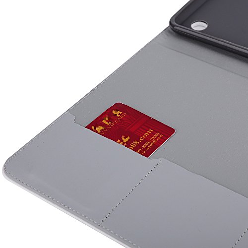 Galaxy Tab A 9.7 T550 Hülle, Deenor Oil painting Design Flip Tasche PU Leder Abdeckung Stand Schutzhülle für Samsung Galaxy Tab A 9.7 SM-T550. (Ink lotus) - 8