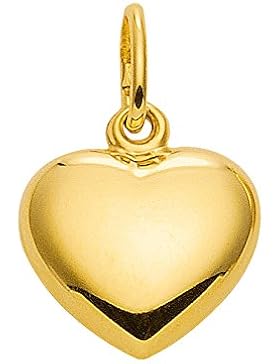 Gold 14 k ( 585 ) Motiv - Anhänger - Herz - B. 8,4 mm - H. 7,2 mm
