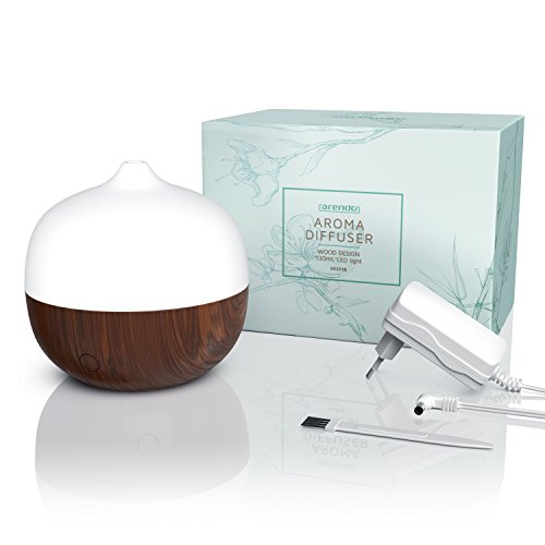 Arendo – Aroma Diffuser in edlem Design | Ultraschall-Technologie | geräuscharmer Betrieb | energieeffizient | Nussbaum (Holz-Optik) - 5