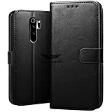 SHINESTAR PU Leather Flip Wallet Case with TPU Shockproof Cover for Xiaomi Redmi Note 8 Pro (Xiaomi Redmi Note 8 Pro, Classy Black)