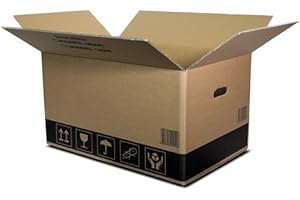 COMMERCIALE COORDINAMENTO TRASLOCATORI SCATOLE TRASLOCO 10 PZ CM. 60X40X35 CARTONE AVANA DOPPIA ONDA + 1 PENNARELLO NERO OMAGGIO + 10 ETICHETTE ADESIVE OMAGGIO