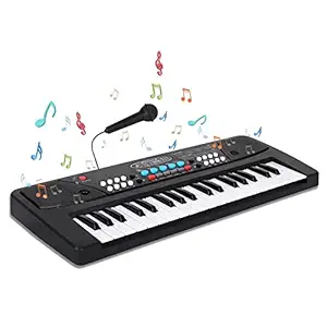 MAA Enterprises 37 Key Piano with DC Power Mode Toy, Mobile Charger Power Option, Microphone and Recording, Latest Piano for Learner Kids