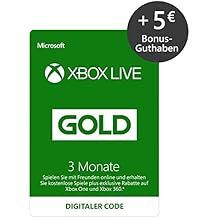 Xbox Live - Gold-Mitgliedschaft 3 Monate + €5 Xbox Live Guthaben Gratis [Xbox Live Online Code]