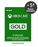 Xbox Live - Gold-Mitgliedschaft 3 Monate + €5 Xbox Live Guthaben Gratis [Xbox Live Online Code]
