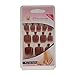 New 24pcs Pure Toe Nails Full Cover Pedicure False Nail Art Tips with File - Wedding/ Summer/ Beach/ Party - Vermeil