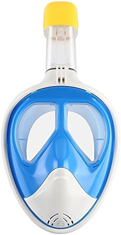 LeaningTech Fiturbo S4 Shortsight Snorkel Surface Scuba Mask for GoPro, Dry Full Face Myopia Diving Mask with Corrective Prescription Lenses