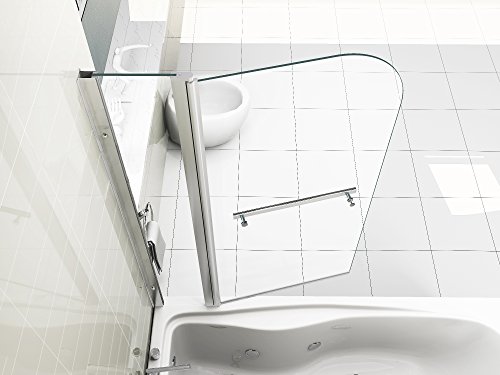 180° Schwenkbar, Platte Badewanne Duschwand, 6 mm, Mit Griff