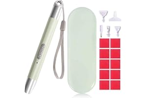 N&T NIETING Bolígrafo de pintura de diamantes, bolígrafo LED para pintura de diamantes, juego de accesorios de pintura de diamante con 2 modos de iluminación, bolígrafo de diamante 5D, con cajas de