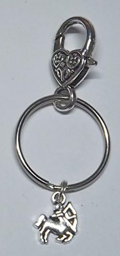 1x keyring with star sign charm. Small unisex gift for men, women, boys, girls or His &amp; Hers. Chose from 2 styles of keyring and 12 zodiac signs. (Hers Sagittarius)