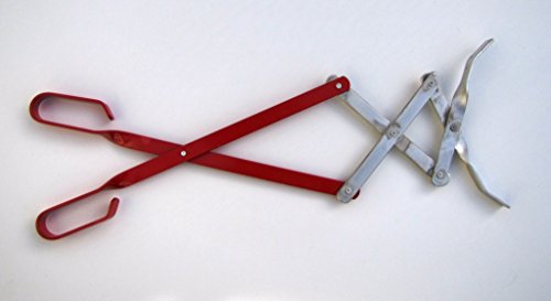 Original LK´s Grillzange Aluminium Scherengrillzange Länge 650 mm Farbe rot - 3