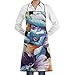 Produktbild The Colorful Lotus Aprons for Women with Pockets Water Resistant Adjustable Kitchen Aprons Dish Washing Grooming Chef Aprons