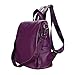Produktbild DCRYWRX Damen Leder Rucksack Diagonale Umhängetasche Vintage Leder Rucksack Lässig Rucksack Schultasche,Purple