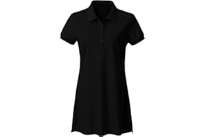 JINSHI Women's Polo Dress Short Sleeve Cotton Casual Sports Golf Tennis Dresses