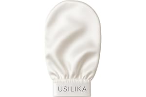 USILIKA Gant Exfoliant Corps Soie, Gant de Crin, Hammam - Exfoliant Gommage Efficace Corps et Visage en Soie Naturelle, Femme et Homme, Nettoie en Profondeur La Peau, Élimine Les Cellules Mortes, Sans Savon