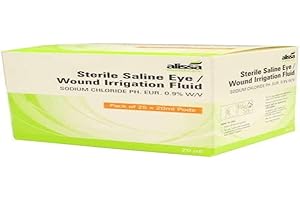 GUOML Alissa Sterile Saline Wound Irrigation Eye Wash Pods - Pack of 25 x 20ml