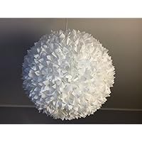 White Fluffy III, weiße Lampe Leuchte Lampenschirm Pendelleuchte Pendellampe Hängeleuchte Hängelampe Papierleuchte Papierlampe Reispapierlampe Designerlampe Wohnzimmerlampe Schlafzimmerlampe Deckenlampe